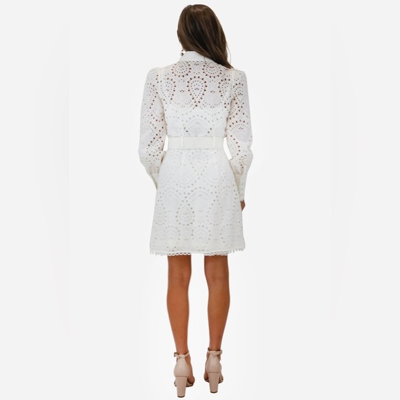 Zimmermann Ivory Eyelet Mini Dress - Picture 2 of 10